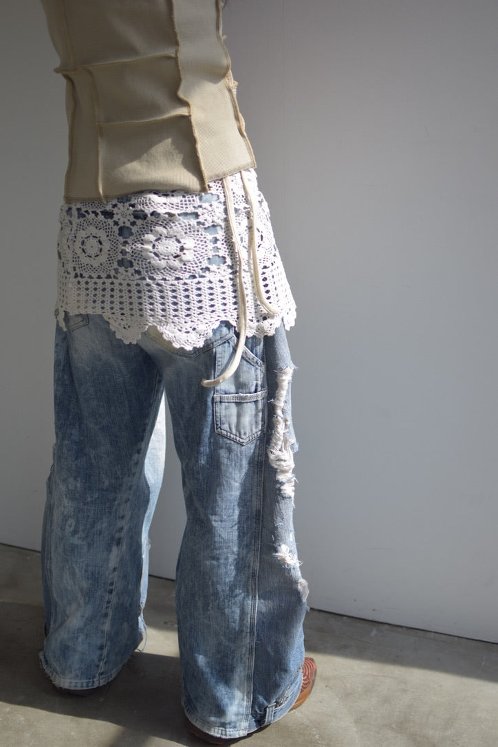 Upcycled Vintage Collection -Lace Wrap Skirt