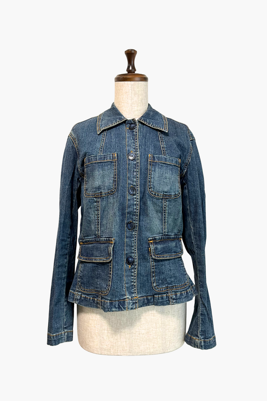 MELLE SELECTED VINTAGE / Blue Denim Stretch Jacket