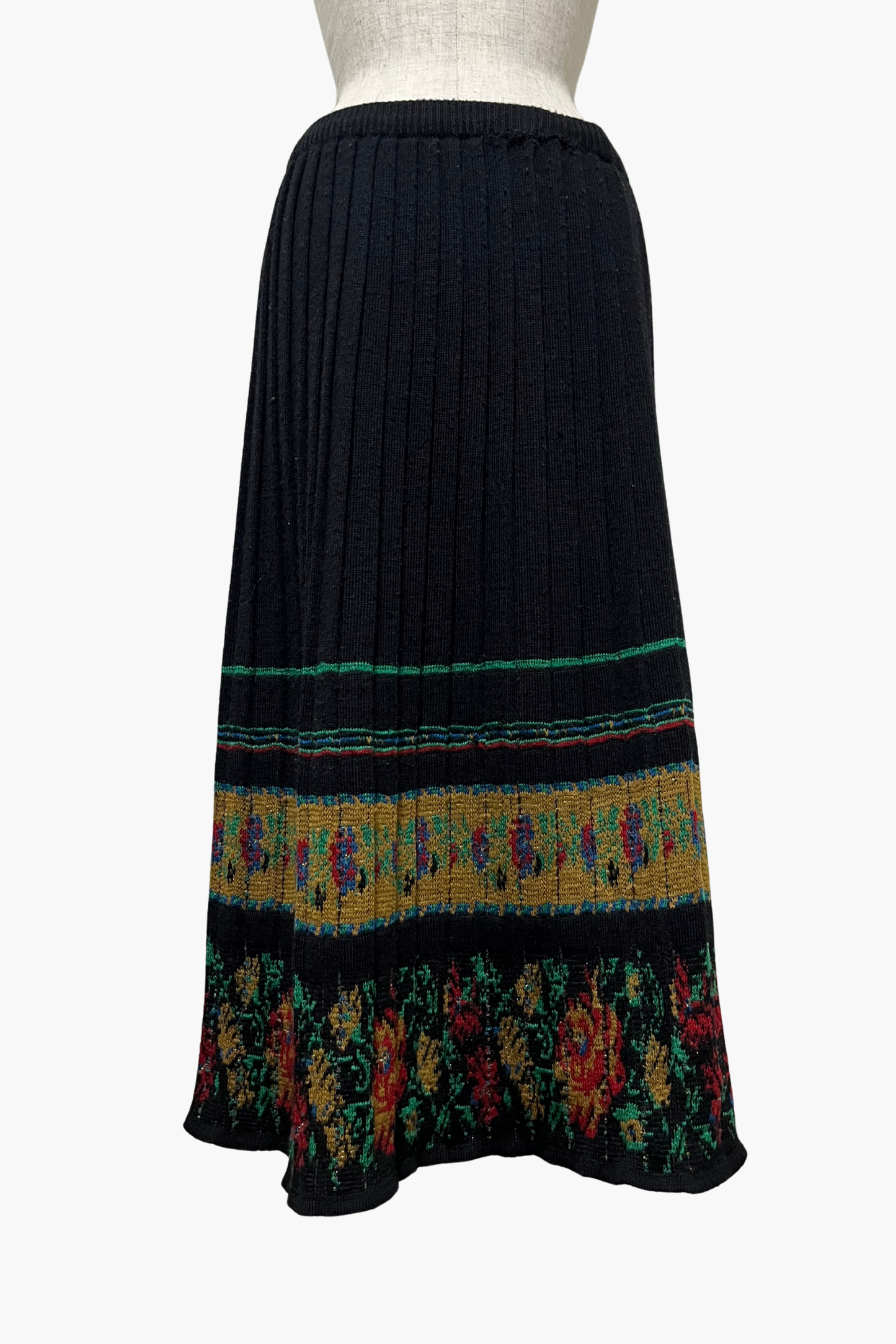 SELECTED VINTAGE / KENZO flower knit skirt