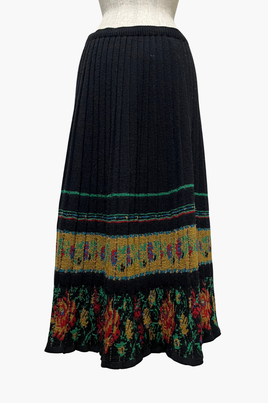 SELECTED VINTAGE / KENZO flower knit skirt
