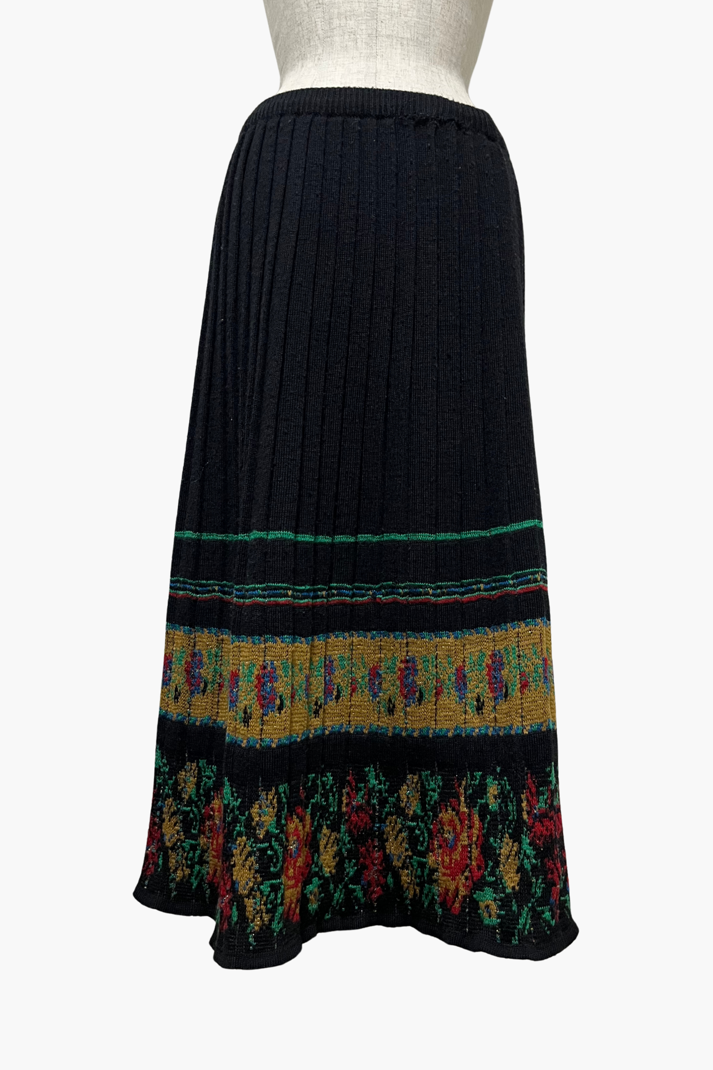 SELECTED VINTAGE / KENZO flower knit skirt
