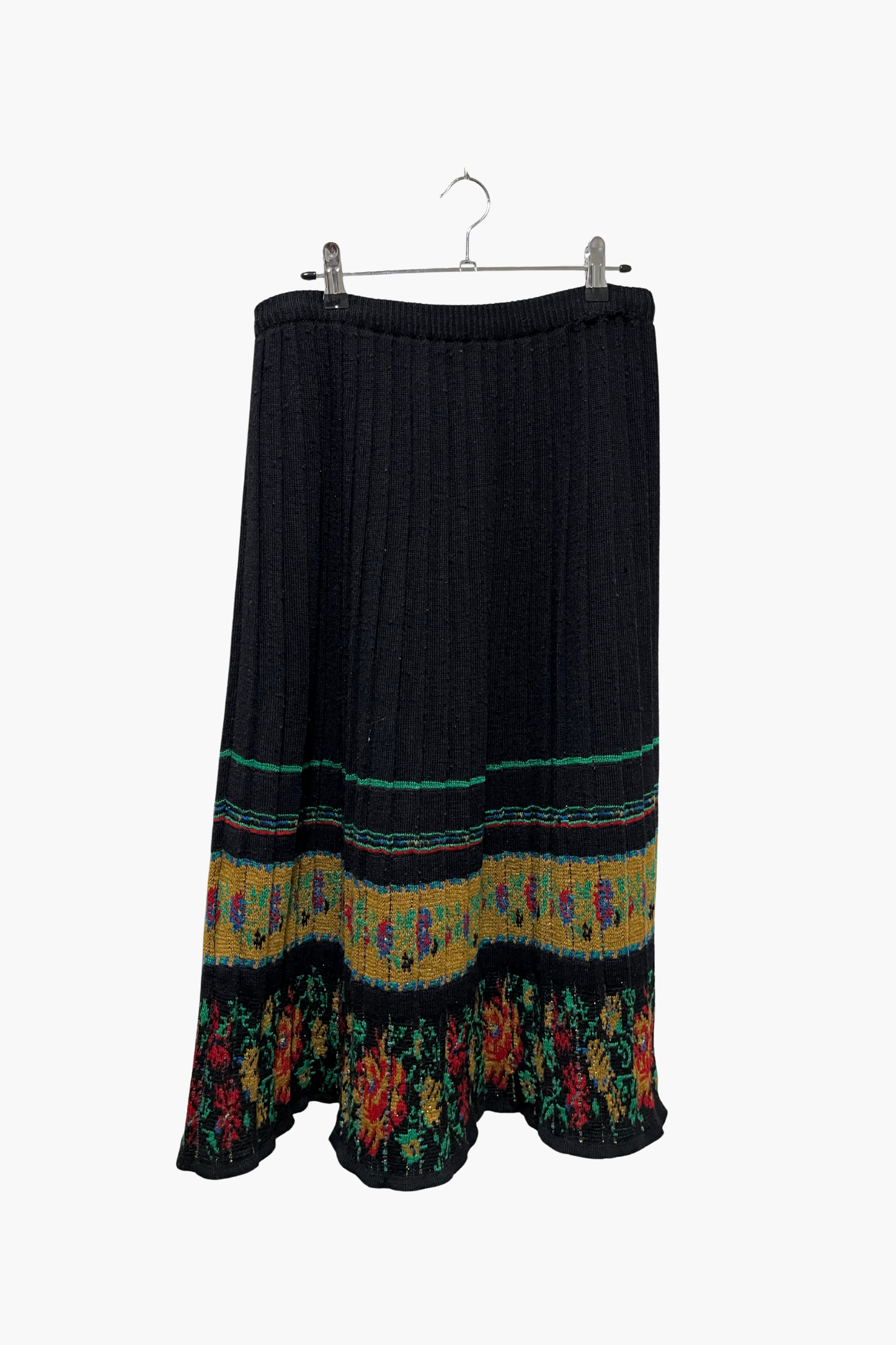 SELECTED VINTAGE / KENZO flower knit skirt