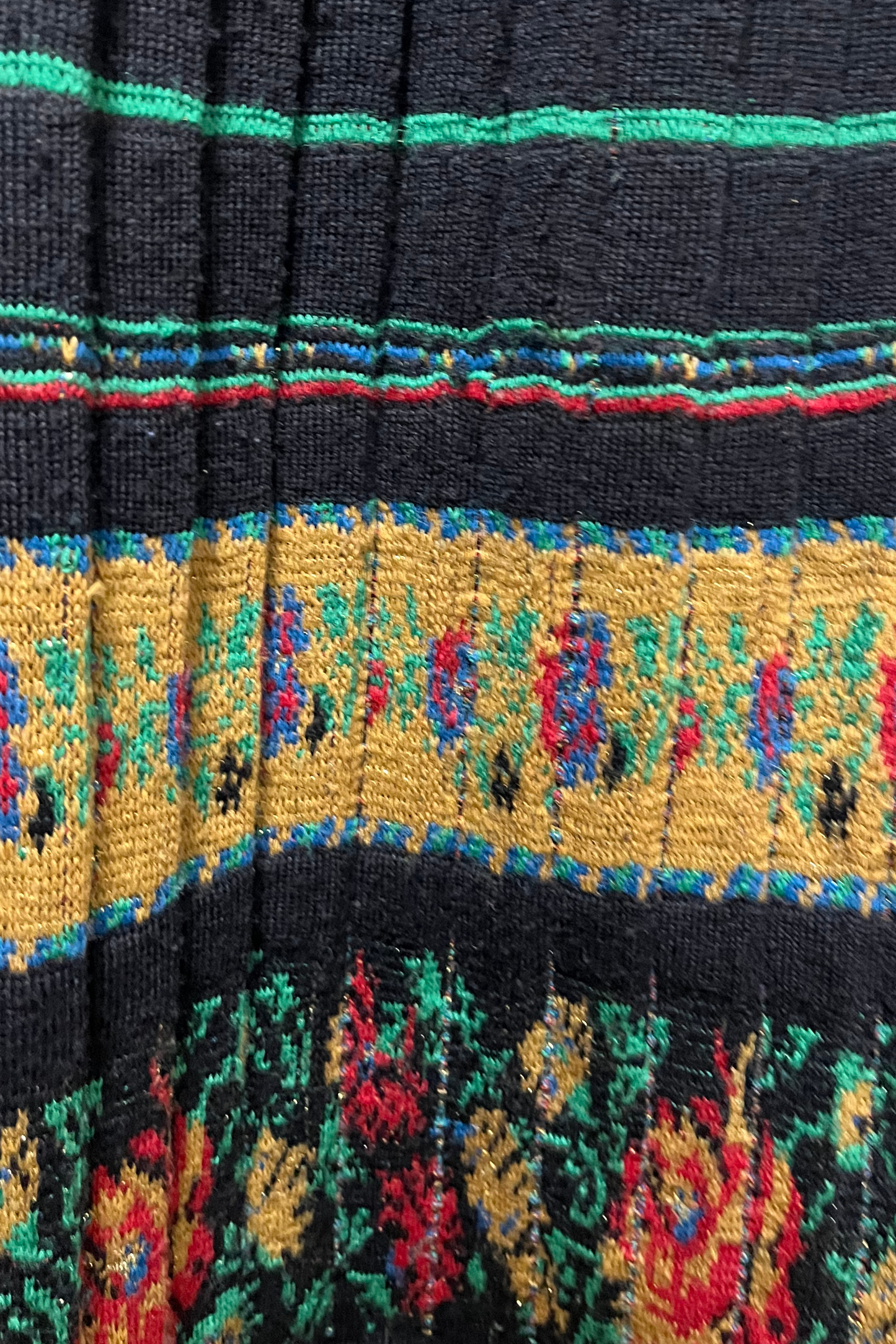 SELECTED VINTAGE / KENZO flower knit skirt