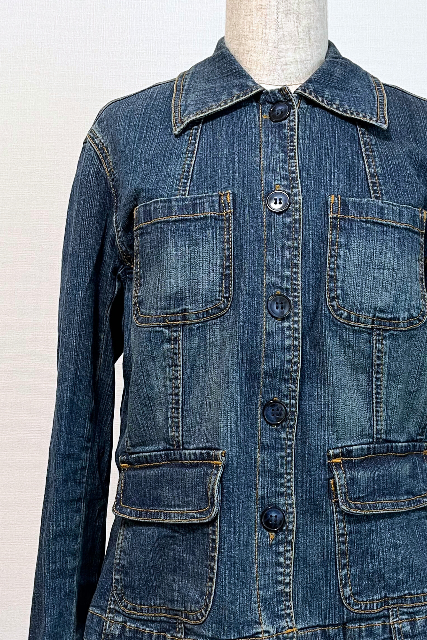 MELLE SELECTED VINTAGE / Blue Denim Stretch Jacket