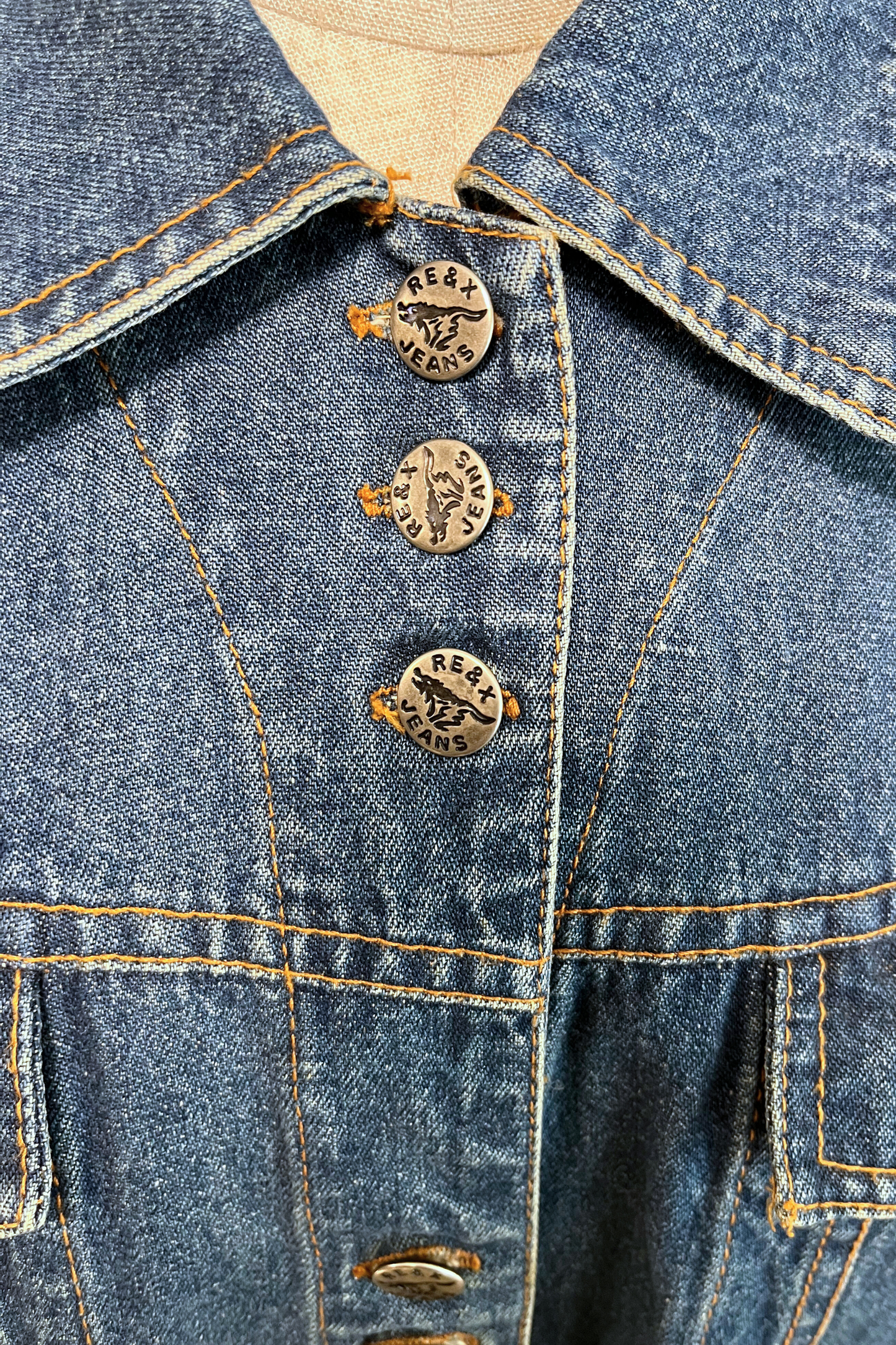 MELLE SELECTED VINTAGE / Blue Denim Flare Jacket