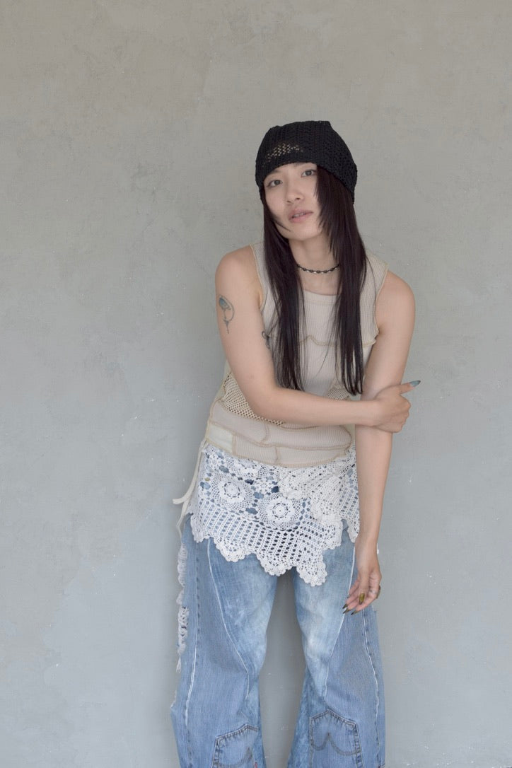 Upcycled Vintage Collection -Lace Wrap Skirt