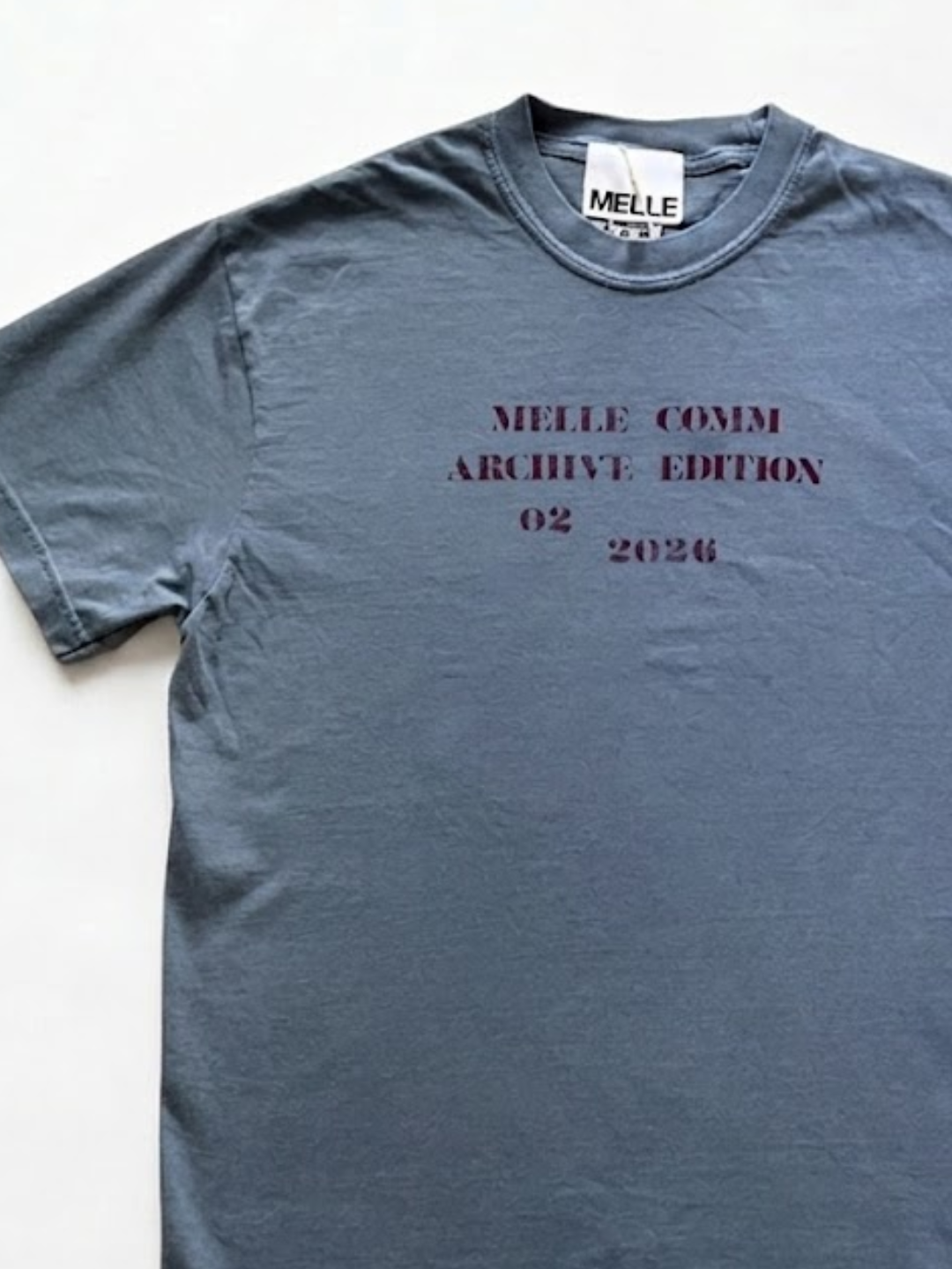 MELLE COMM 02 Short Sleeve Tee | Blue Jean