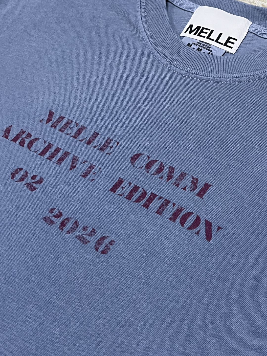 MELLE COMM 02 Short Sleeve Tee | Blue Jean