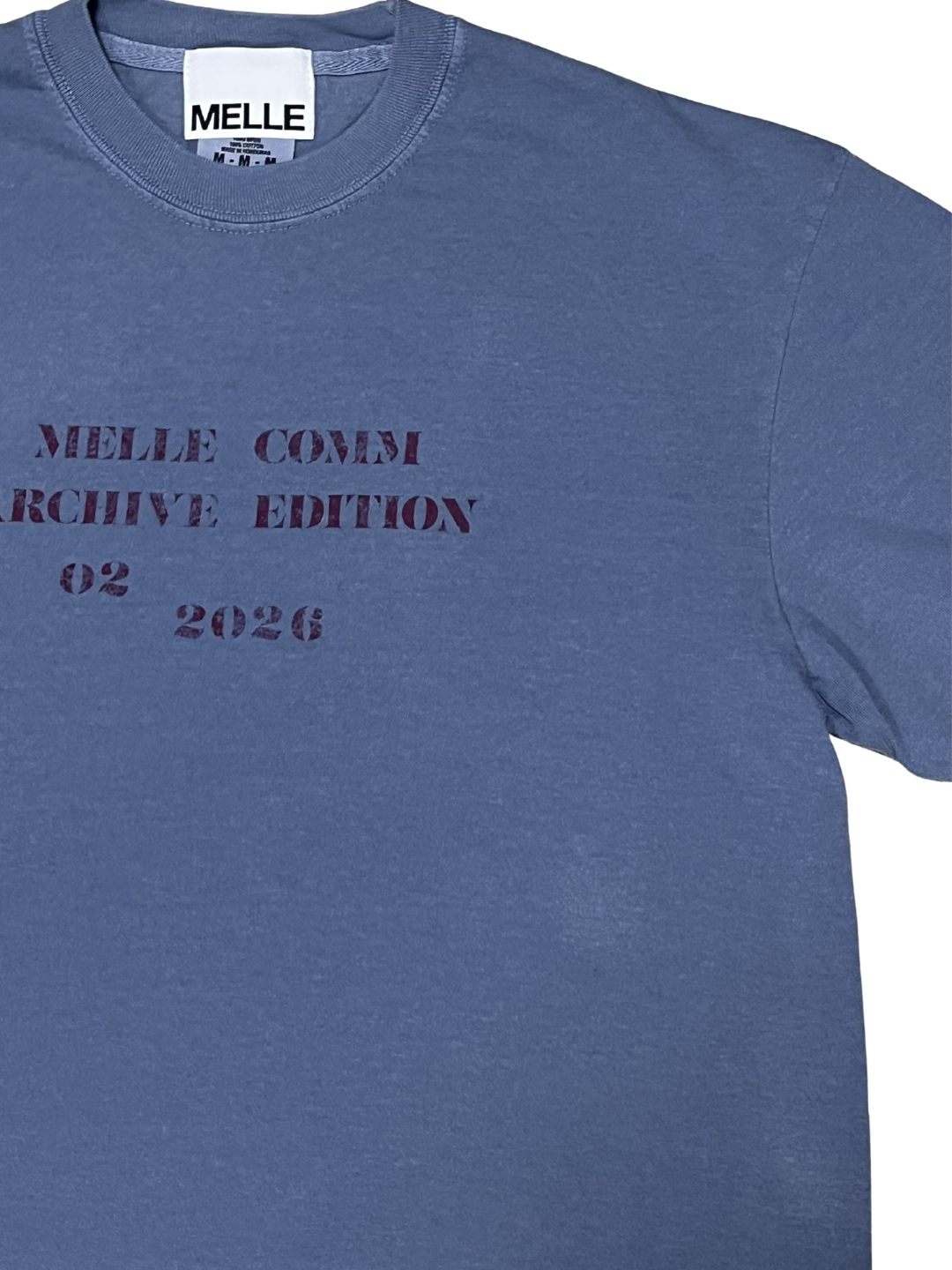 MELLE COMM 02 Short Sleeve Tee | Blue Jean