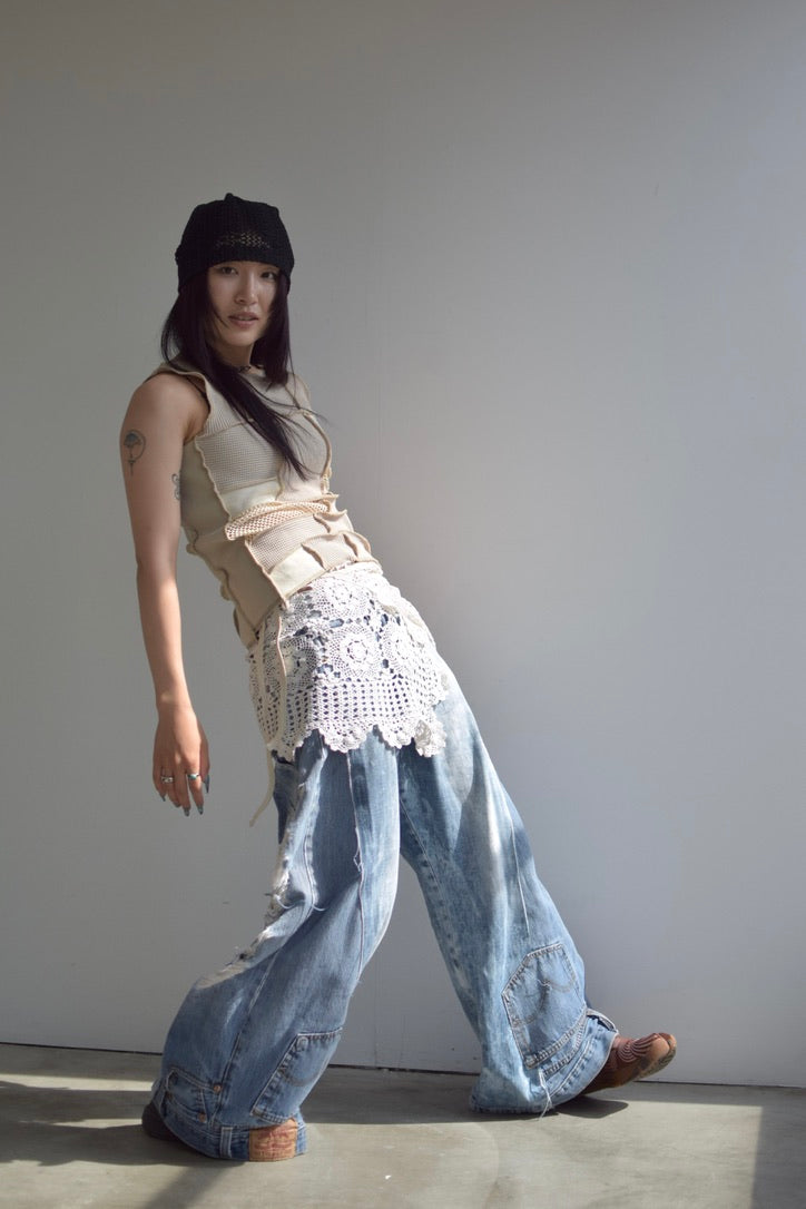 Upcycled Vintage Collection -Lace Wrap Skirt