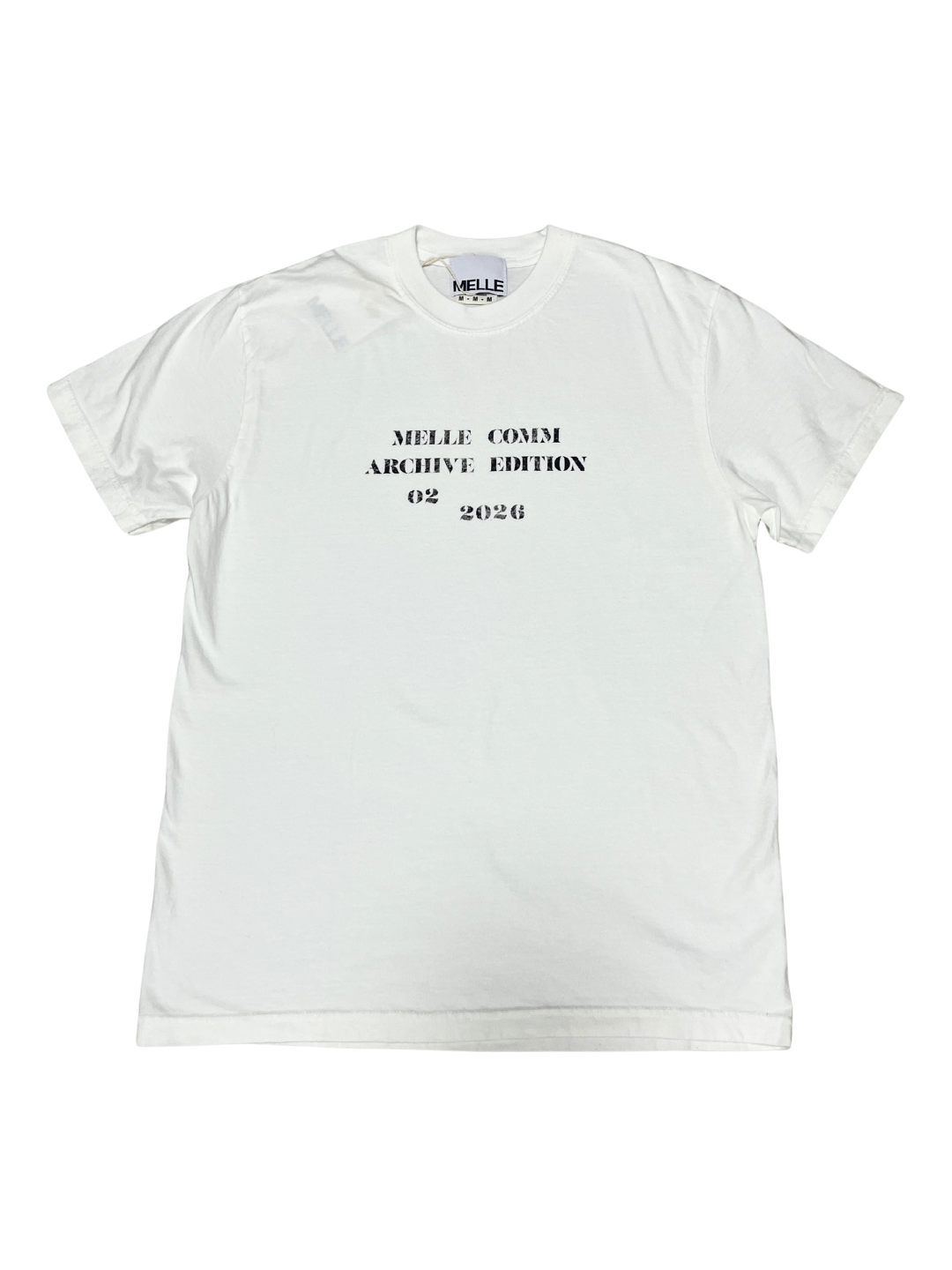 MELLE COMM 02 Short Sleeve Tee | Natural White
