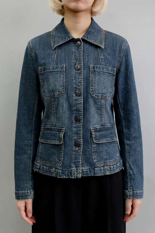 Blue Denim Stretch Jacket
