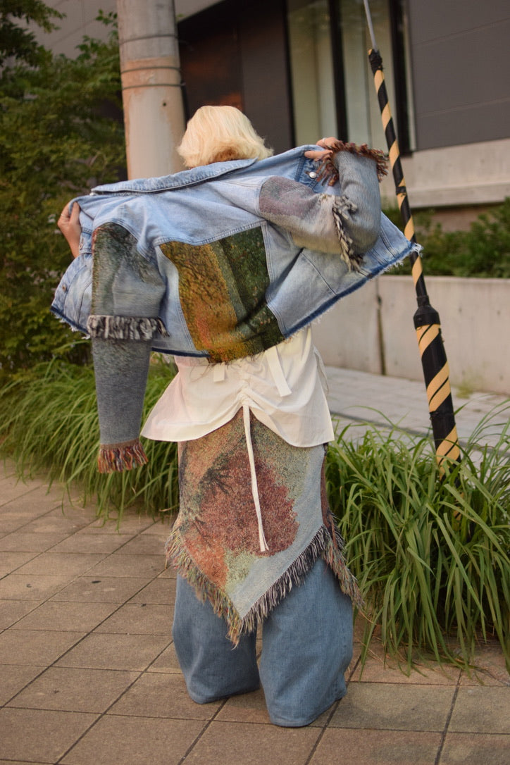 Upcycled Vintage Collection - American Rug Denim Jacket