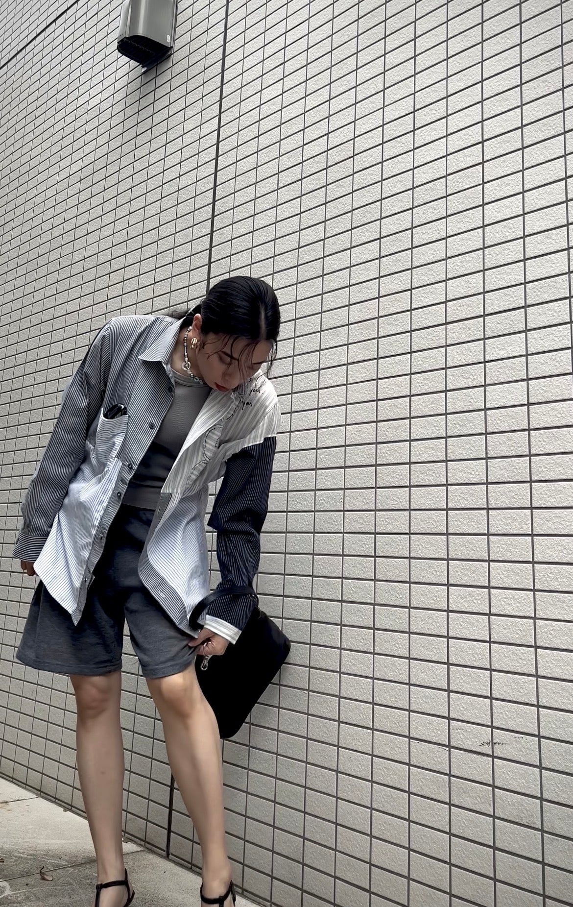 Upcycled Vintage Collection - Patchwork Stripe Shirt