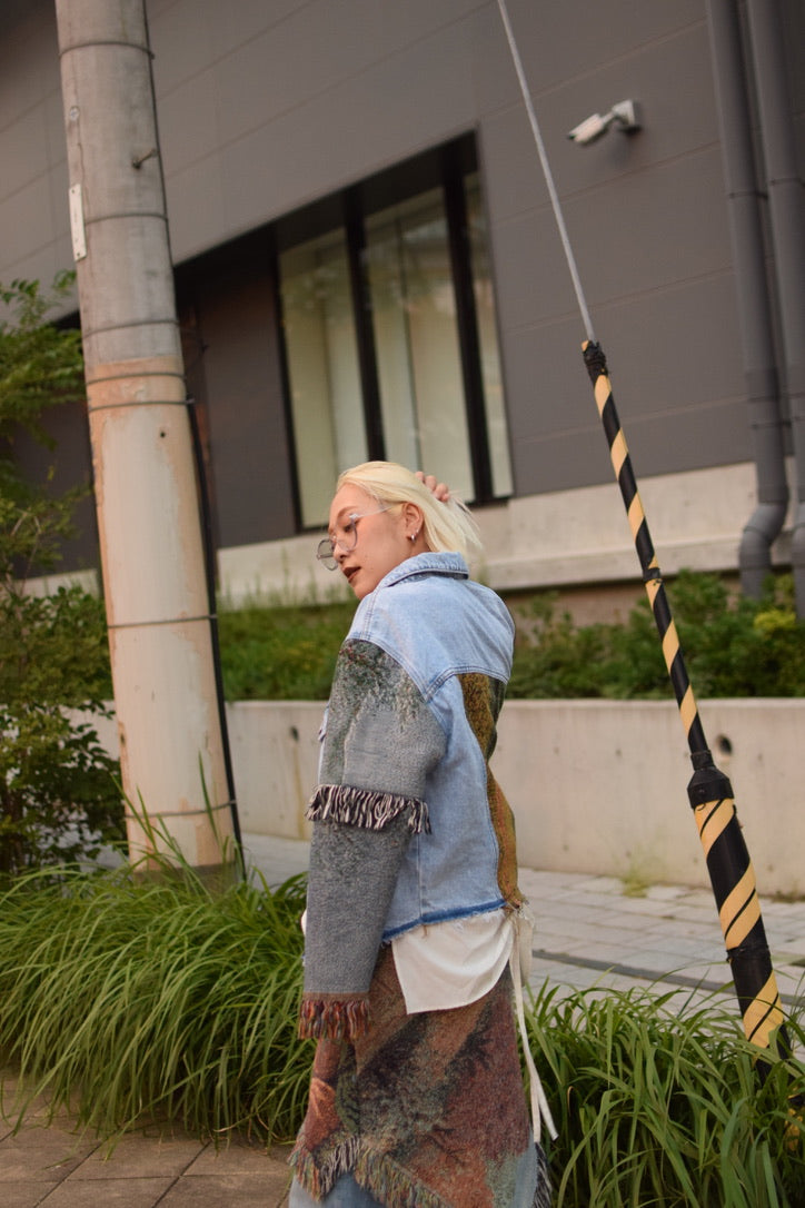 Upcycled Vintage Collection - American Rug Denim Jacket