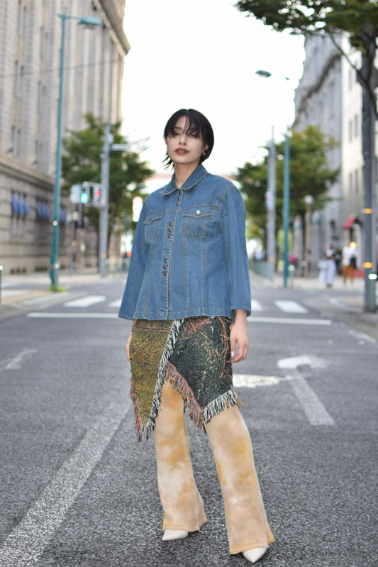 MELLE SELECTED VINTAGE / Blue Denim Flare Jacket