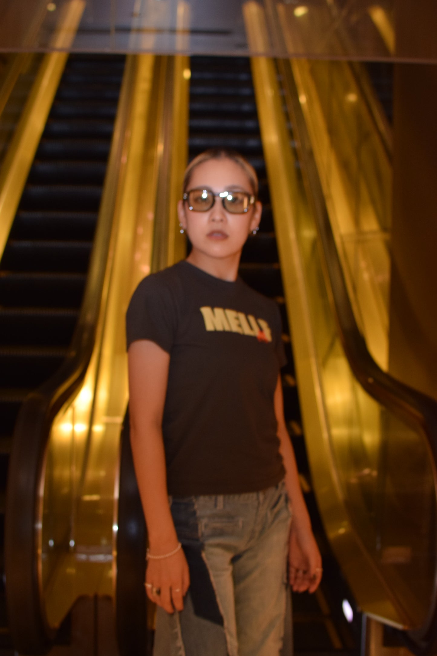 MELLE ORIGINAL LOGO Fit Tee | yellow