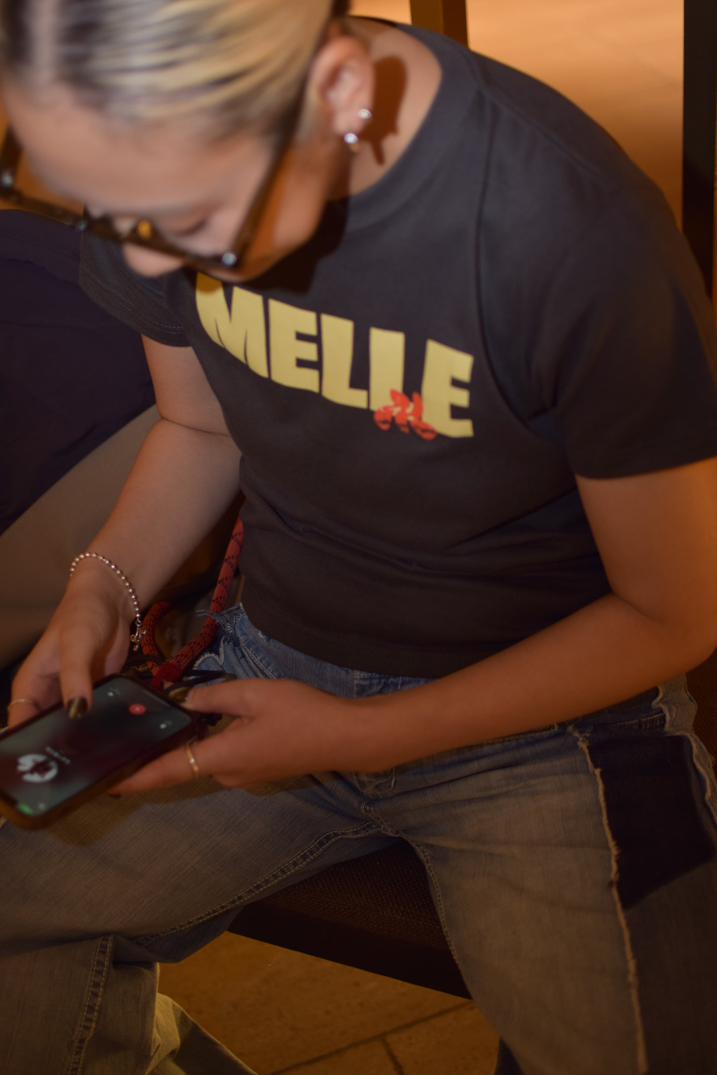 MELLE ORIGINAL LOGO Fit Tee | yellow