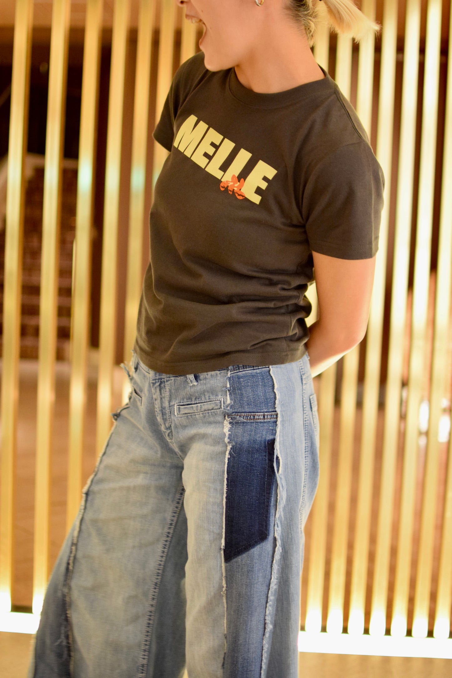 MELLE ORIGINAL LOGO Fit Tee | yellow