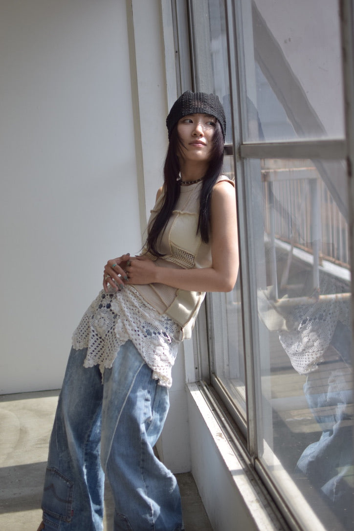 Upcycled Vintage Collection -Lace Wrap Skirt
