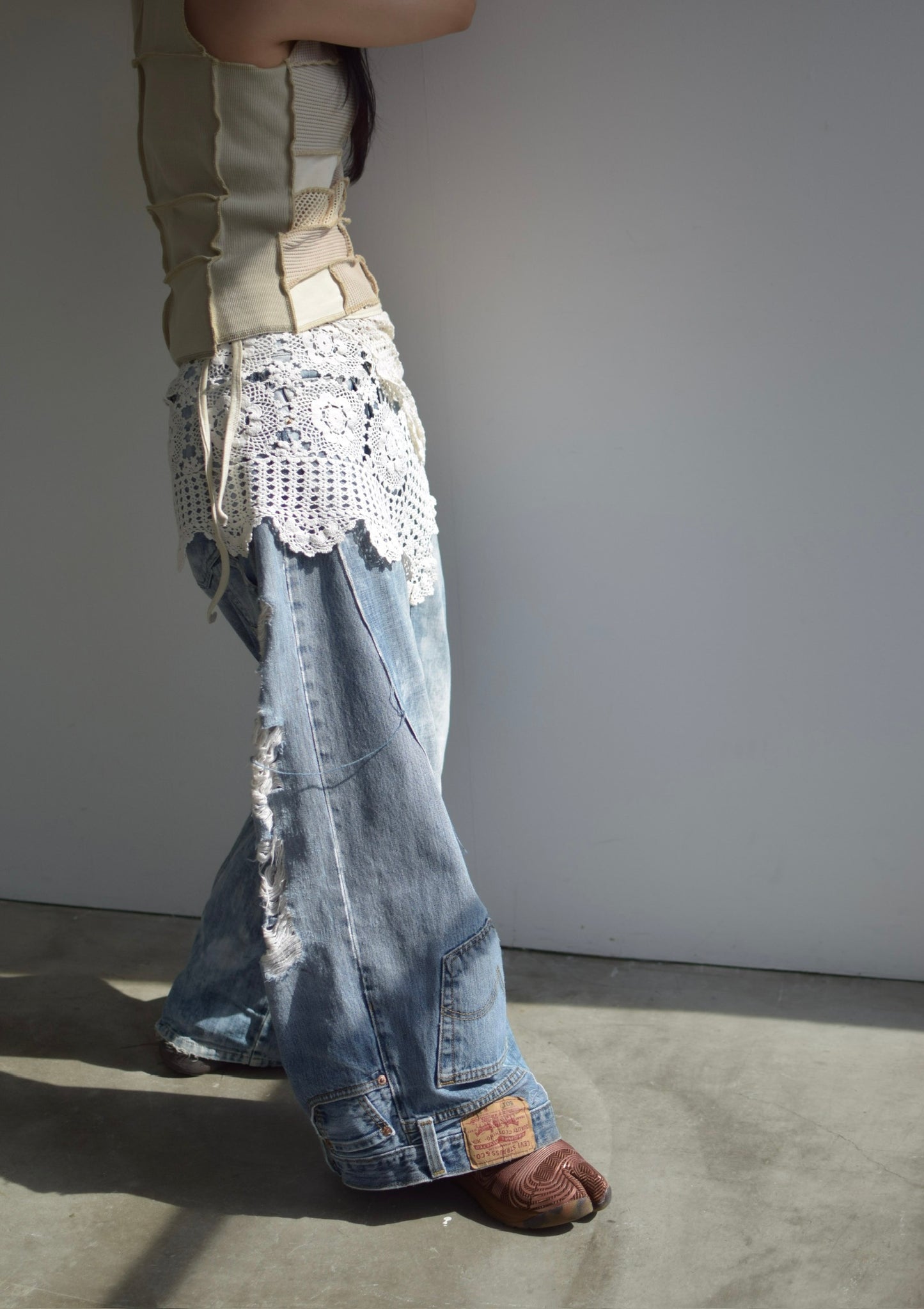 Upcycled Vintage Collection -Lace Wrap Skirt
