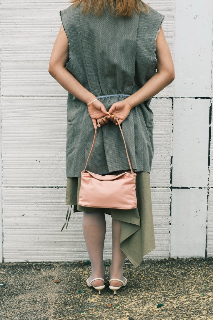 Asymmetric Midi Skirt (Beige)