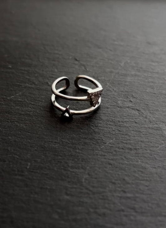 MELLE Ring 25 - "Vector" | Silver 925