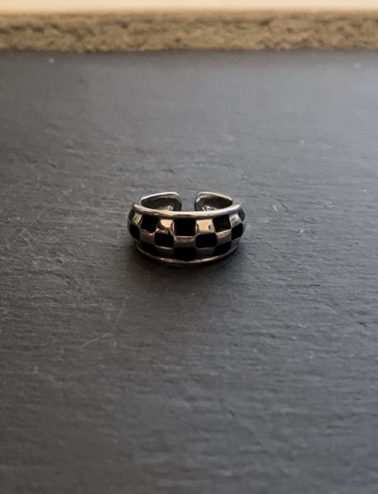 MELLE Ring 32 - "Pulse Grid" | Silver 925