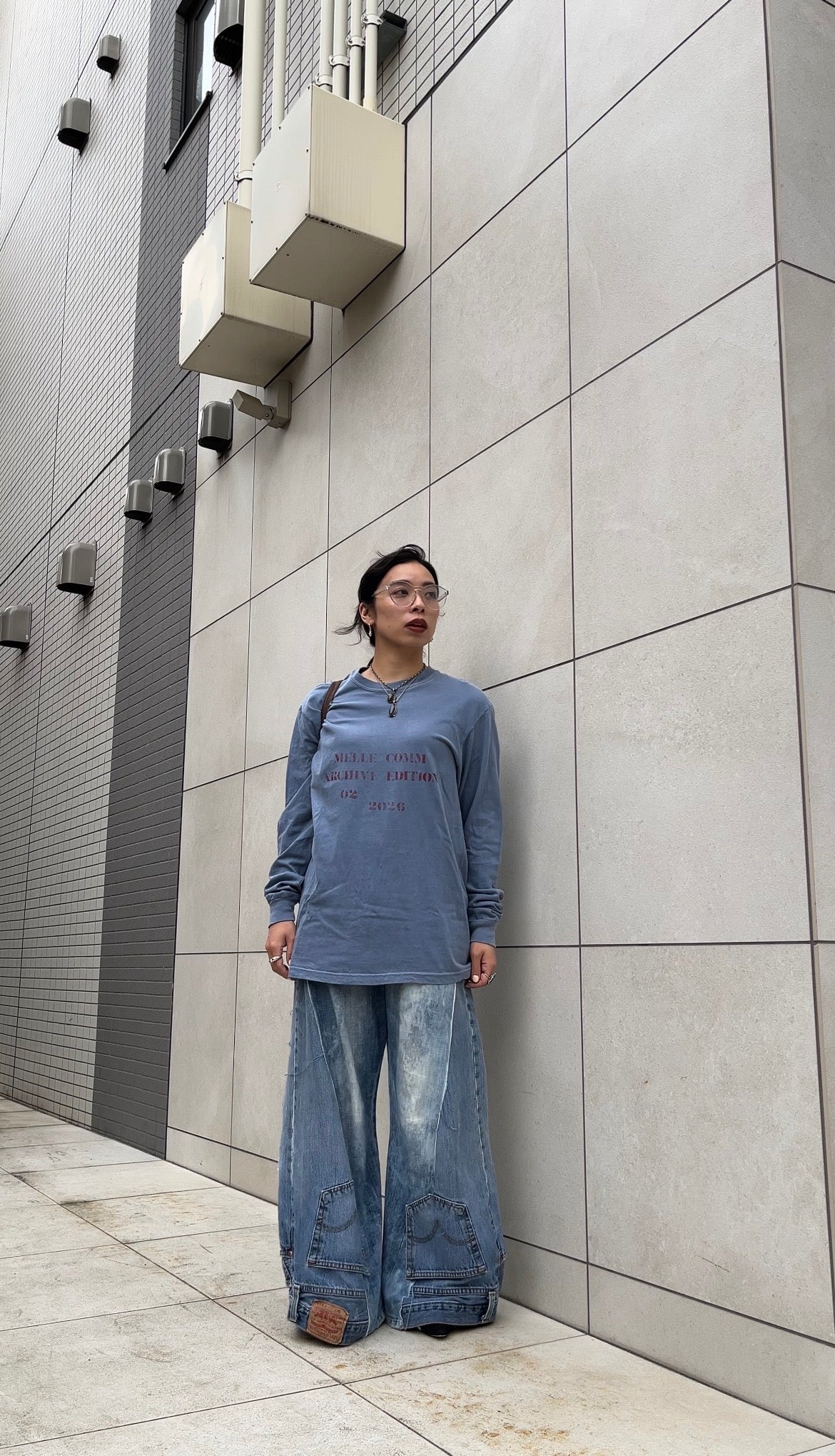 MELLE COMM 02 Long Sleeve Tee | Blue Jean