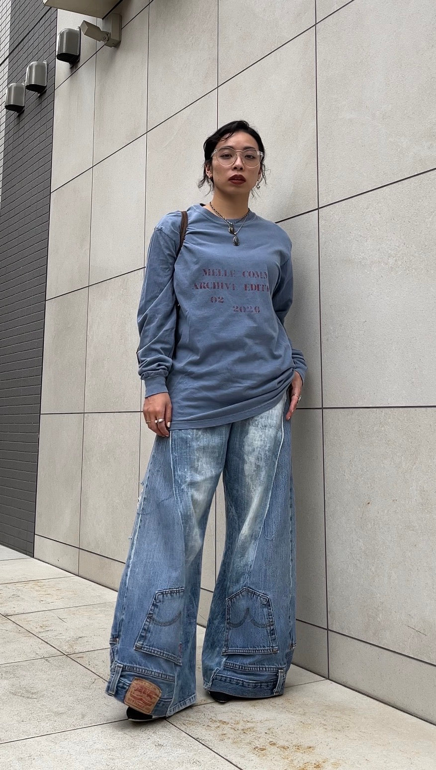 MELLE COMM 02 Long Sleeve Tee | Blue Jean