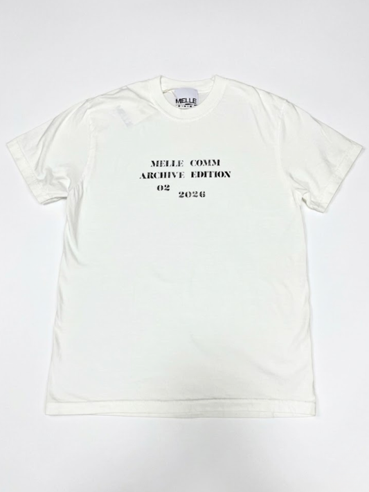 MELLE COMM 02 Short Sleeve Tee | Natural White